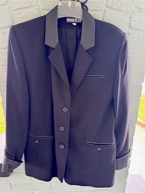 Vintage George A Ltd Black Womens Blazer-Size Small